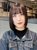 アッシュブラックグレーベージュグレージュカラーセミディ_9955