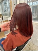 ブリーチなしレッド＋カット＋トリートメント13800円