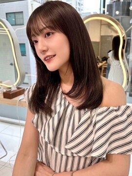 エジョン 三鷹店(Aejon) レイヤーロング/ヘルシースタイル/韓国ヘア/ベビーピンク/吉祥寺