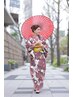 【～8時まで】浴衣着付+ヘアセット8,500円（早朝料金込）