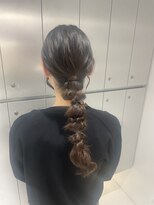 【新宿駅/新宿三丁目/ヘアセット/編みおろし】