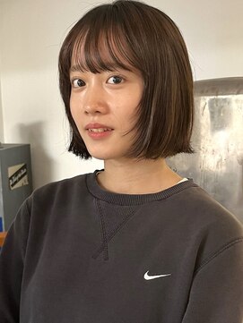 マカロニコースト(macaroni coast) 前髪あり顔周りレイヤーボブ　フェイスレイヤー　アゴラインボブ