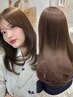 【毎日サロン帰り】［髪質改善ストレート］+カット+カラー+髪質改善TR 