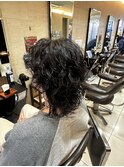 冬メンズ◎ツイスパで簡単縦落ちセンターパート