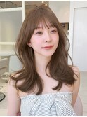 ミディアム 韓国 レイヤー レイヤーカット 顔まわり