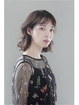 モッズ ヘア 新宿サウス店(mod's hair)&nbsp;ラフウエーブ×シースルーショートバングの抜け感ボブ