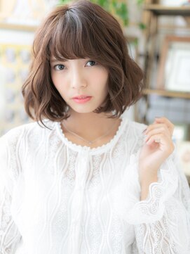 カバーヘア ブリス 上尾西口店(COVER HAIR bliss) *bliss上尾*くせ毛風ルーズミックスウェーブ大人ボブb!