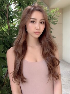 オウル(Owll) 【Owll】N.カラー透明感ベージュカラー　小顔レイヤーロング