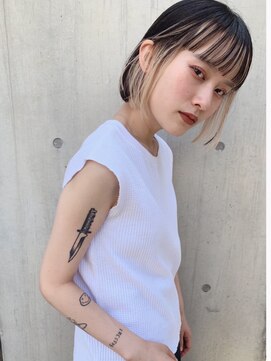 エヴァー(ever) 前髪インナーカラー☆顔周りインナー☆ボブ☆ボブルフ