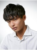 【定番スパイラルパーマ】　２ブロックメンズショート