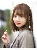 大人可愛い20代30代40代小顔ヘア原宿表参道グレージュカラーボブ