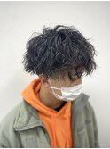 ツイストスパイラルパーマ×ツーブロック