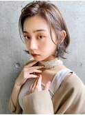 ショートヘアことりベージュニュアンスカラー大人ショート銀座