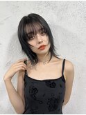 黒髪ウルフレイヤーカット姫カットY2Kザクザクレイヤーアッシュ