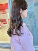 ゆる巻きロングヘア*透明感カラー*ベージュ*イルミナカラー