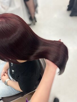 ハピネス 梅田茶屋町店(HAPPINESS) ブリーチなし！韓国風ワインレッド