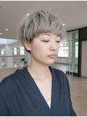 ハイトーンの丸みマッシュショート/ショートカット/ショートヘア