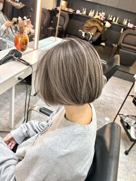 ブレンド 渋谷(BLend) 前髪ハイライトカラーこなれミディイメチェンウェーブパーマ