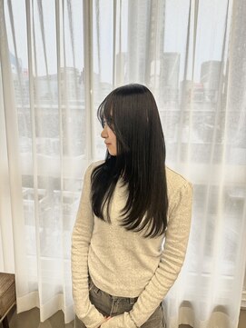 ラボアン 梅田店(lab.em.) ★小顔ワンカールレイヤーカット　ブルーブラックカラー