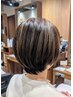 カット+白髪ぼかしハイライト+ファイバープレックスボンドカラー