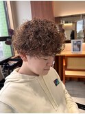プードルパーマ無造作MIXツイスパ流行ツーブロック