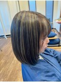 透明感♪髪質改善カラー小顔艶感ミディグレージュハイライト