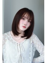 ソイクフ 四条大宮店(SOY-KUFU)&nbsp;大人可愛い◎似合わせカットイメチェンフルバングショート