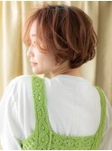 アプリコットオレンジひし形小顔フェザーショートY越谷10代20代
