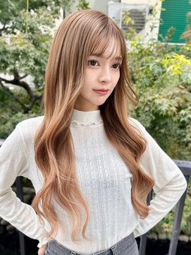 エクステ専門店あるじゃんすー 宇都宮店 シフォンベージュ/グラデーションスタイル