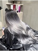 ホワイトシルバーバレイヤージュ