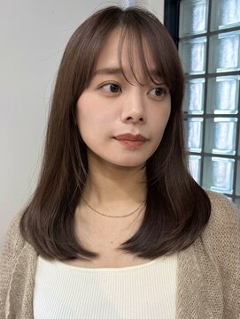 ガーデン 銀座(GARDEN) 美髪ストレートレイヤー/シースルーバング/暗めカラーグレージュ