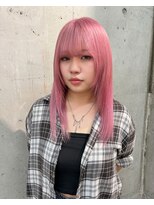 ラニヘアサロン(lani hair salon)&nbsp;ピンクカラー／ケアブリーチ／ダブルカラー