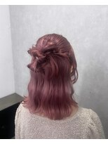 プライズ 所沢プロぺ通り店(prize)&nbsp;ピンクカラー ヘアアレンジ ブリーチカラー 所沢