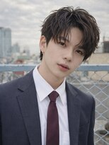 オグジュアリー 表参道(aux.)&nbsp;束感黒髪ナチュラル人気流行フェザーパーマ韓国風