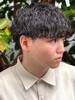 エルマーク 名古屋(L-MARK)&nbsp;シャドウパーマ/波巻きパーマ/メンズ/センターパート/眉毛