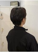 ウルフボブショートカットレイヤーカットオリーブグレージュ