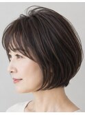 大人のふんわり美シルエットボブ 