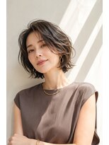 アッシュ 学芸大学店(Ash) ショートボブ/大人女性/グレージュ/白髪ぼかし/脱白髪染め