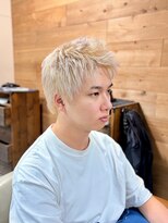 はんなり 行徳 ホワイトブロンド×スパイキーショート