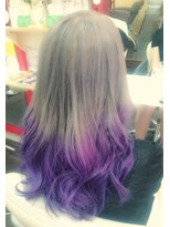 ヘアーデザイン リマ(Hair Design Lima) 『Lima』毛先パープルカラー☆アッシュグレーグラデーション