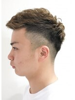 クアトログランシュ 水戸店(QUATRO×GranCieux) バーバー刈り上げグラデーションカラー★QUATRO★