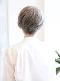 【えがお美容室】40代50代に人気☆横顔美シルバーショート