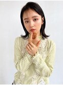 〇外ハネミディ うぶ毛バング