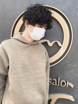 モードファクター デザイナーズサロン(mode Factor designer's salon)&nbsp;波巻きパーマ×刈り上げマッシュ