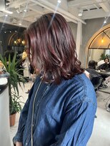 ロンドエニカ 大宮(Lond enika)&nbsp;韓国レイヤーボブブリーチなしダブルカラー[大宮]レッドカラー