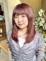 ヘアーミュゼ 井田店(Hair Musee)&nbsp;レイヤーカット×ピンクブラウン