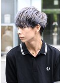 ハイトーンマッシュウルフグレージュアッシュグレージュカラー