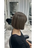 明るめハイライト/ボブ/神戸三ノ宮美容室