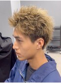 スパイキーショートザクザクショートアップバングツーブロック