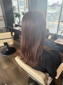 スタイル 皆実店(STYLE) ピンク/ブラウン/ミディアム/オージュア/髪質改善